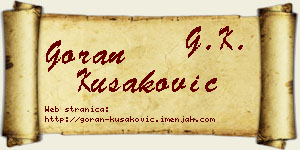 Goran Kušaković vizit kartica